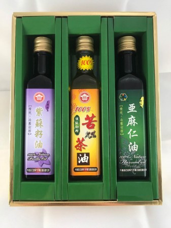 禮盒組合(紫蘇油+苦茶油+亞麻仁油)/每瓶250ml
